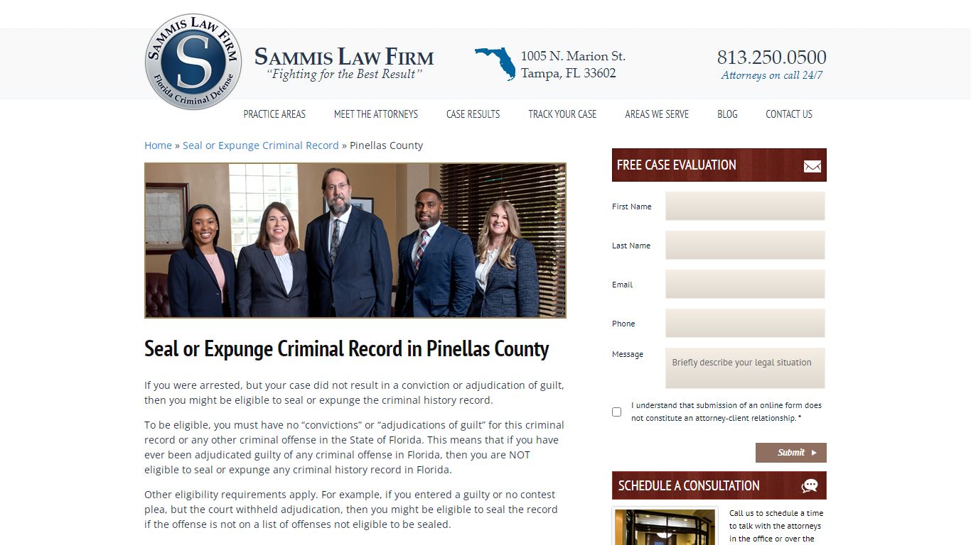 Seal or Expunge Criminal Record in Pinellas County
